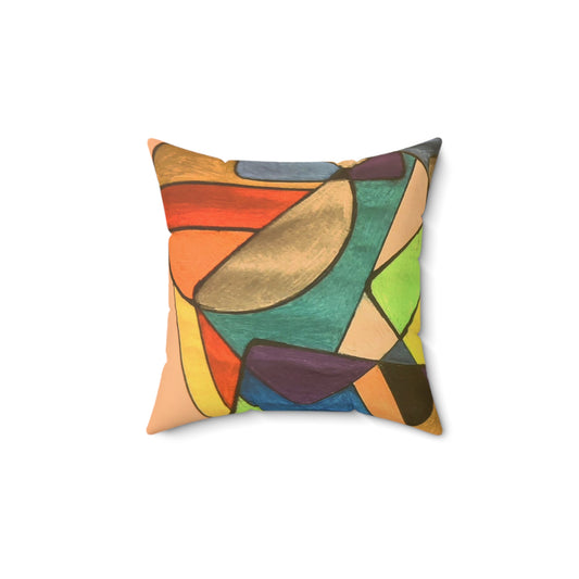 Orange Distraction Square Pillow